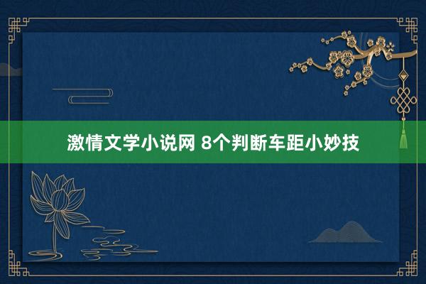 激情文学小说网 8个判断车距小妙技