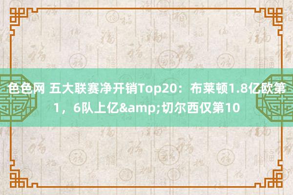 色色网 五大联赛净开销Top20：布莱顿1.8亿欧第1，6队上亿&切尔西仅第10