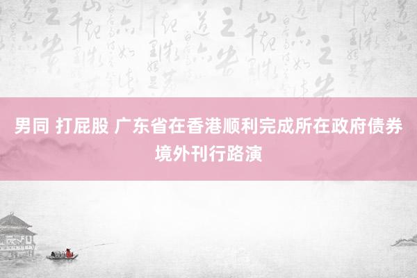 男同 打屁股 广东省在香港顺利完成所在政府债券境外刊行路演