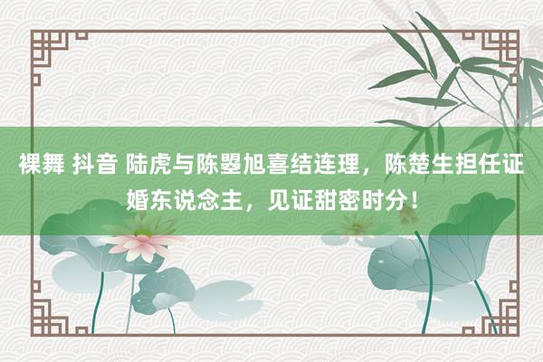 裸舞 抖音 陆虎与陈曌旭喜结连理，陈楚生担任证婚东说念主，见证甜密时分！