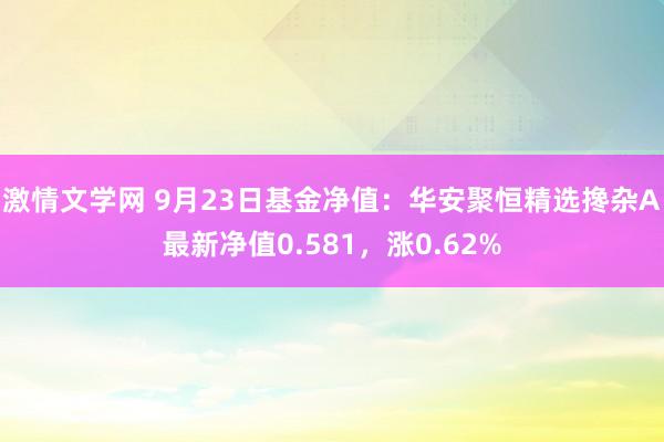 激情文学网 9月23日基金净值：华安聚恒精选搀杂A最新净值0.581，涨0.62%