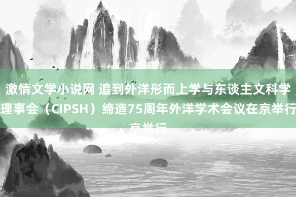 激情文学小说网 追到外洋形而上学与东谈主文科学理事会（CIPSH）缔造75周年外洋学术会议在京举行