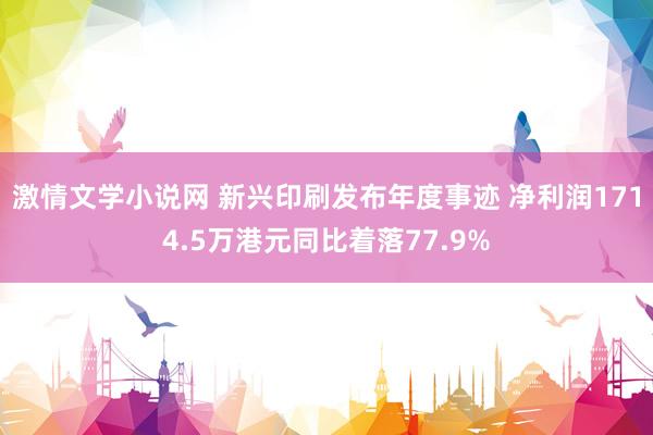 激情文学小说网 新兴印刷发布年度事迹 净利润1714.5万港元同比着落77.9%