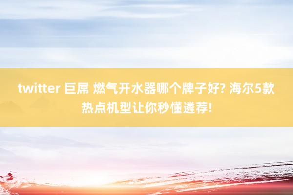 twitter 巨屌 燃气开水器哪个牌子好? 海尔5款热点机型让你秒懂遴荐!