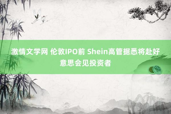 激情文学网 伦敦IPO前 Shein高管据悉将赴好意思会见投资者