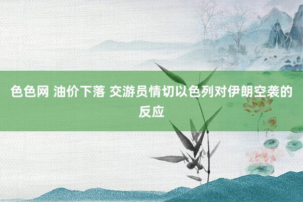 色色网 油价下落 交游员情切以色列对伊朗空袭的反应