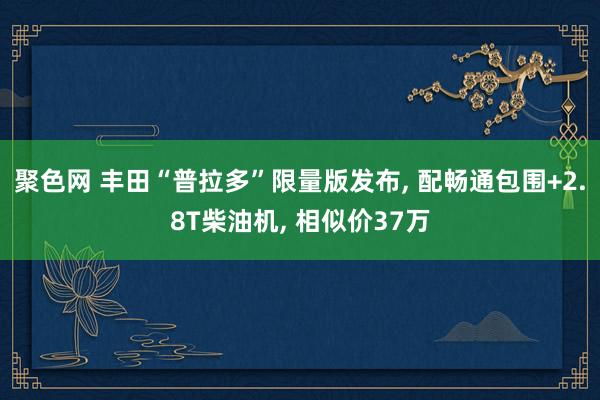 聚色网 丰田“普拉多”限量版发布， 配畅通包围+2.8T柴油机， 相似价37万