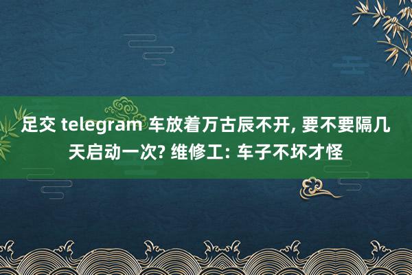 足交 telegram 车放着万古辰不开， 要不要隔几天启动一次? 维修工: 车子不坏才怪