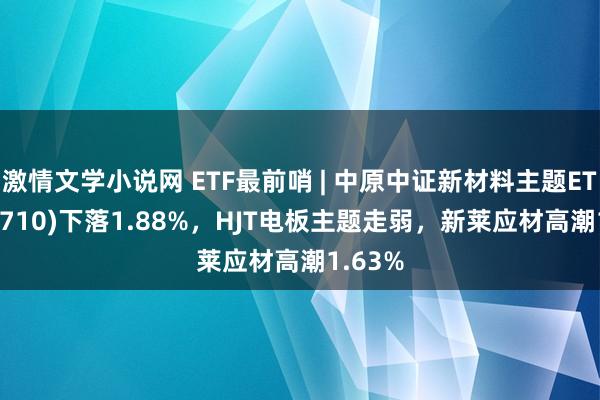 激情文学小说网 ETF最前哨 | 中原中证新材料主题ETF(516710)下落1.88%，HJT电板主题走弱，新莱应材高潮1.63%