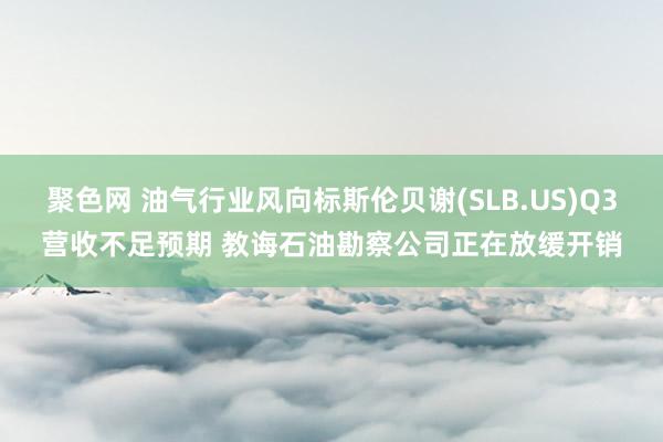 聚色网 油气行业风向标斯伦贝谢(SLB.US)Q3营收不足预期 教诲石油勘察公司正在放缓开销