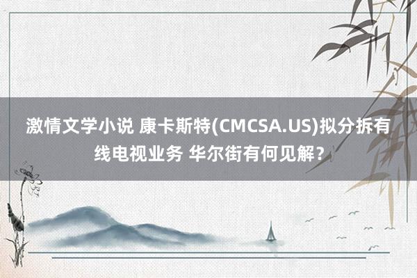 激情文学小说 康卡斯特(CMCSA.US)拟分拆有线电视业务 华尔街有何见解？