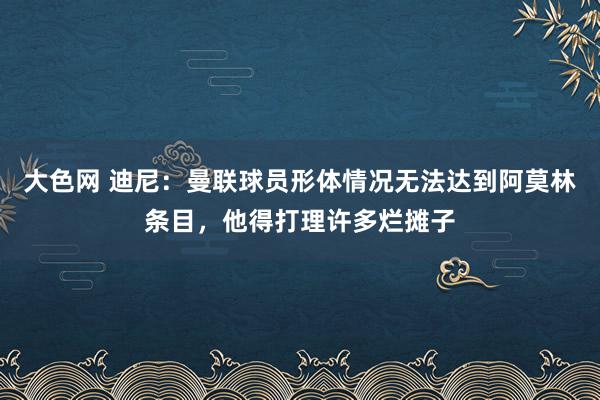 大色网 迪尼：曼联球员形体情况无法达到阿莫林条目，他得打理许多烂摊子