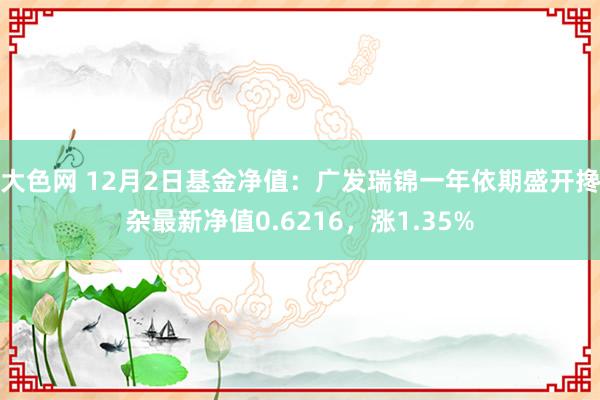 大色网 12月2日基金净值：广发瑞锦一年依期盛开搀杂最新净值0.6216，涨1.35%