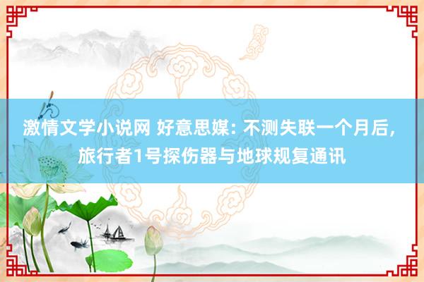 激情文学小说网 好意思媒: 不测失联一个月后， 旅行者1号探伤器与地球规复通讯