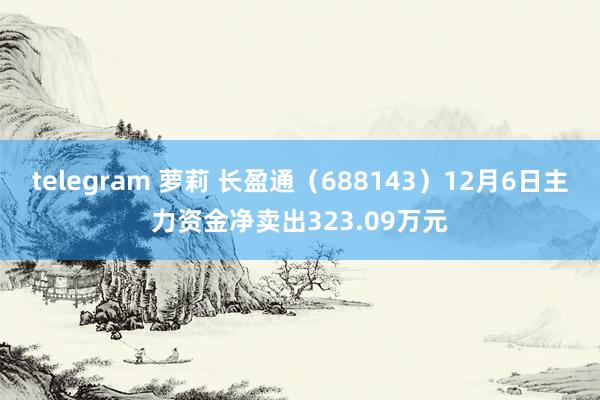 telegram 萝莉 长盈通（688143）12月6日主力资金净卖出323.09万元