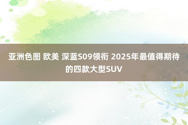 亚洲色图 欧美 深蓝S09领衔 2025年最值得期待的四款大型SUV