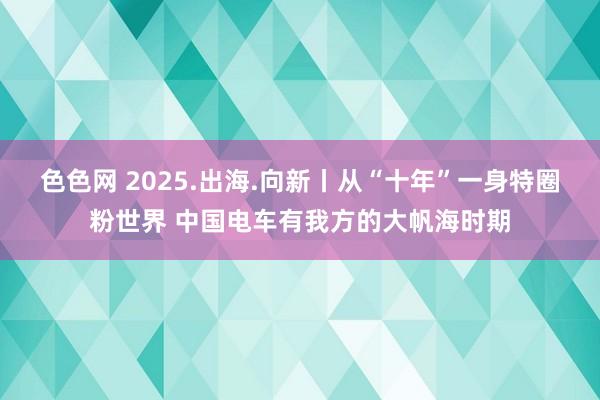 色色网 2025.出海.向新丨从“十年”一身特圈粉世界 中国电车有我方的大帆海时期